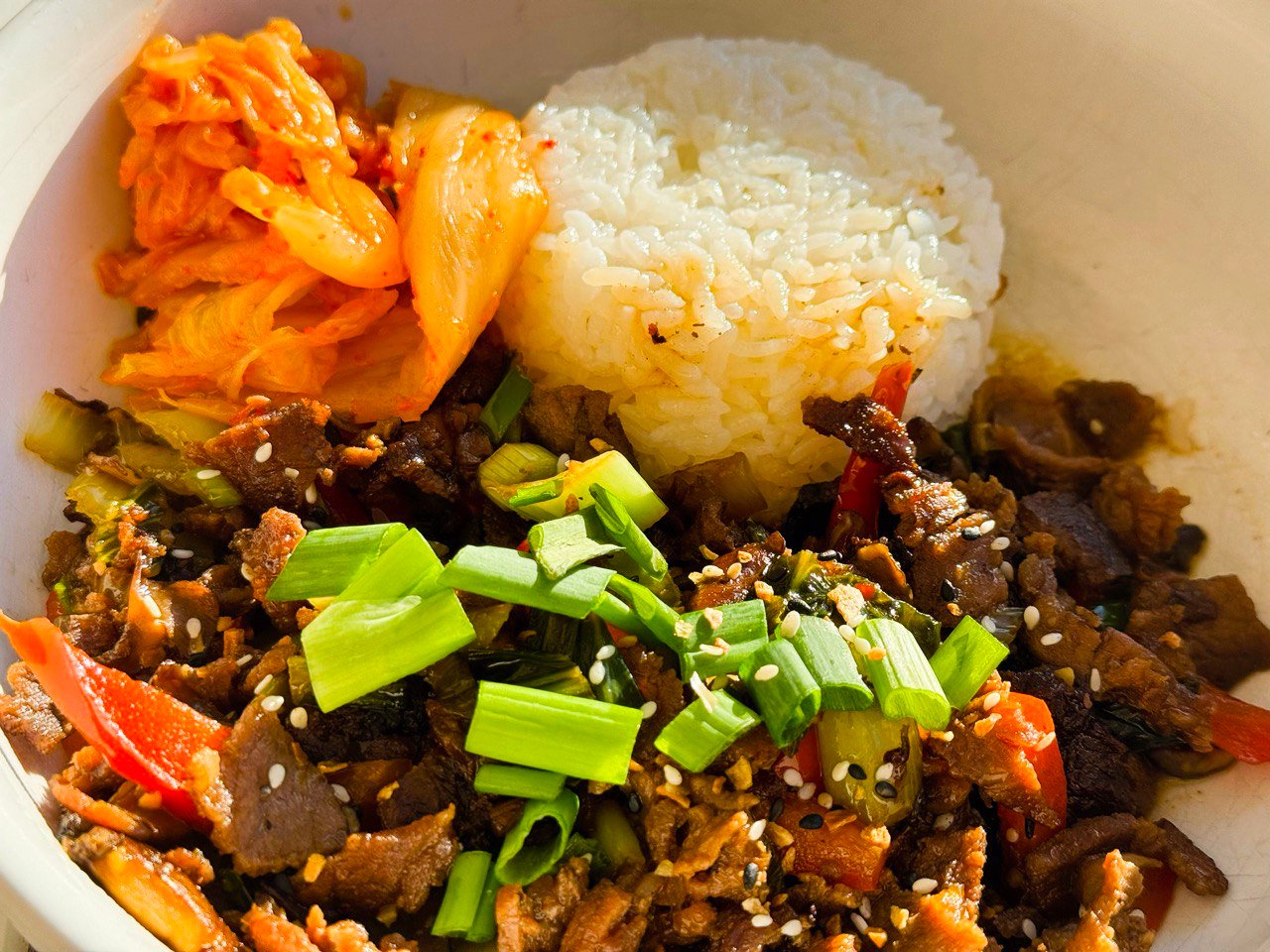 korean beef stir fry gochujang riibeye kimchi