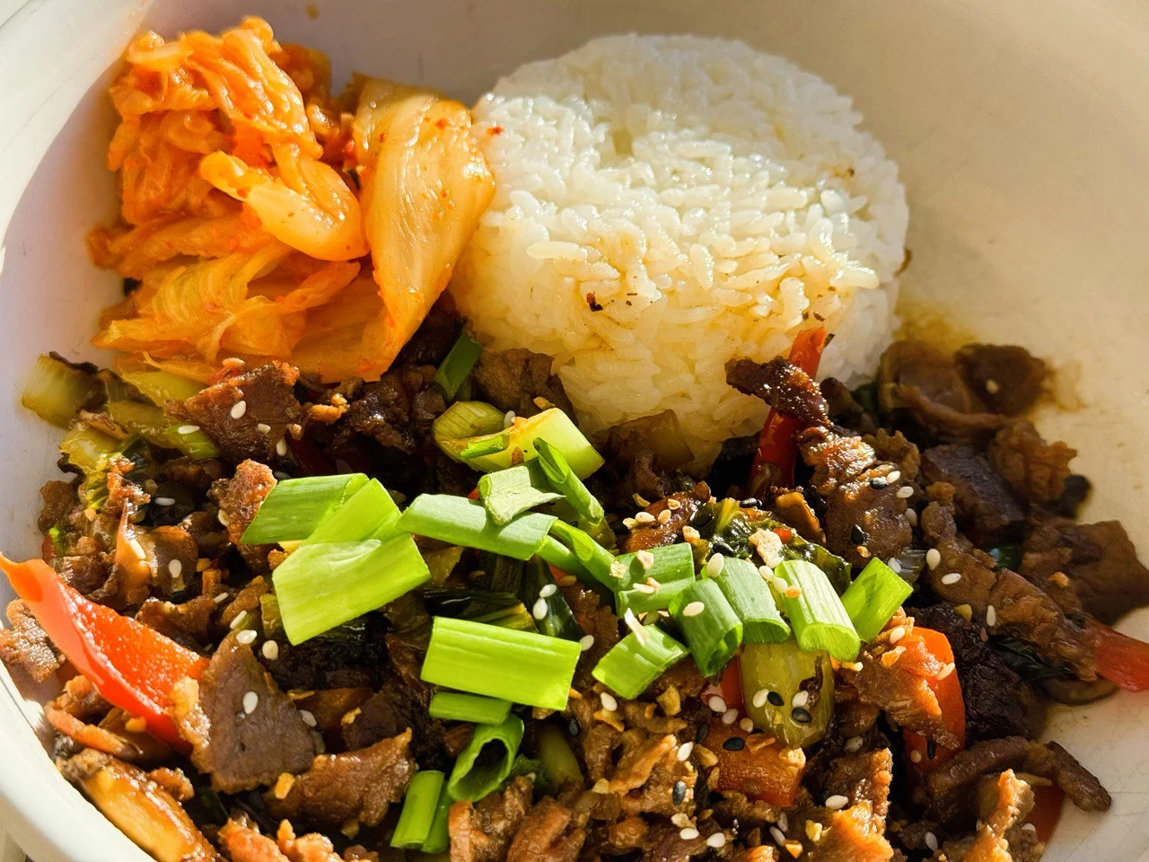 korean beef stir fry gochujang riibeye kimchi